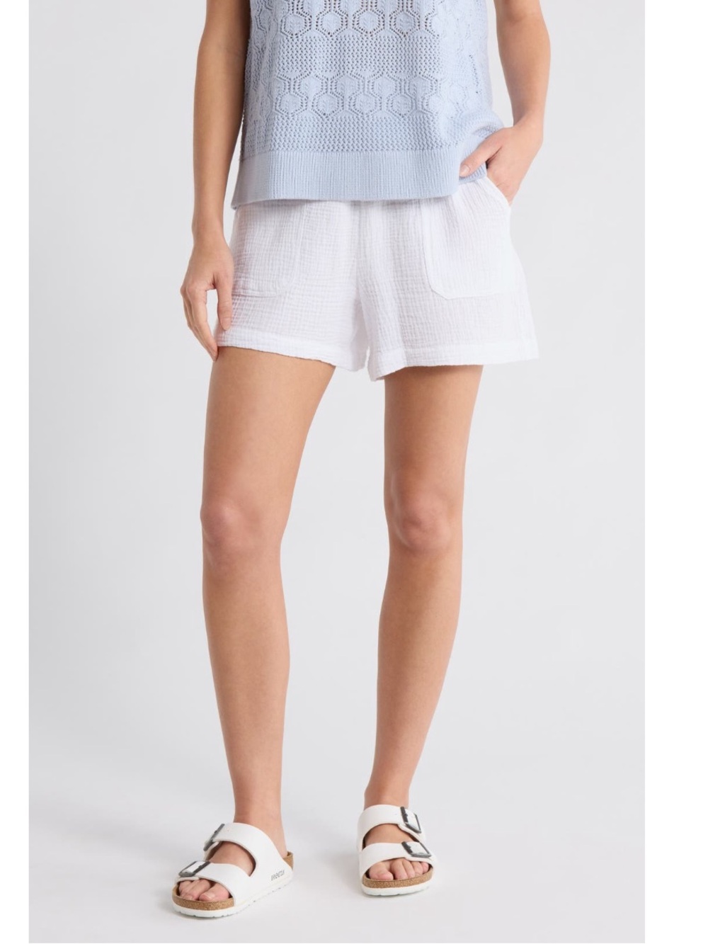 NWT Splendid Cotton Gauze Shorts Size Small White
